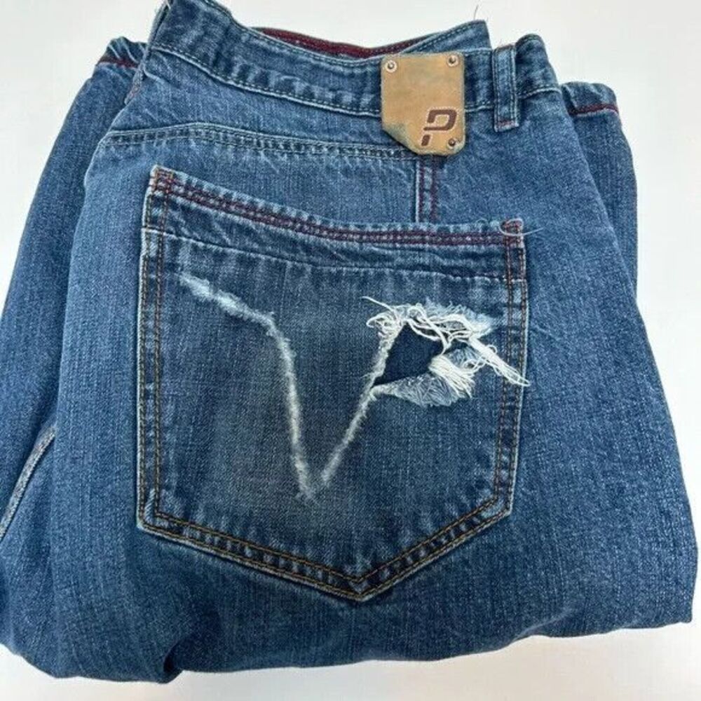 Paco Jeans Loose Fit Jorts Denim Shorts‎ Distressed Y2K Skater 90s Baggy size 38